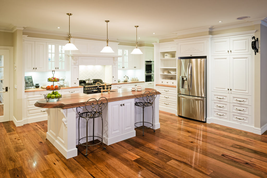 French Provincial Kitchen, Timber Benchtop